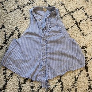 Sleeveless free people button up